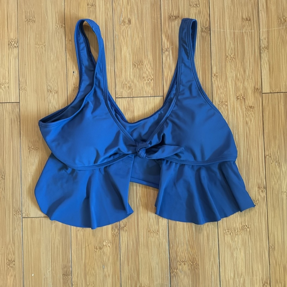 SHEIN Blue Ruffle Bikini Set - Picture 2 of 4